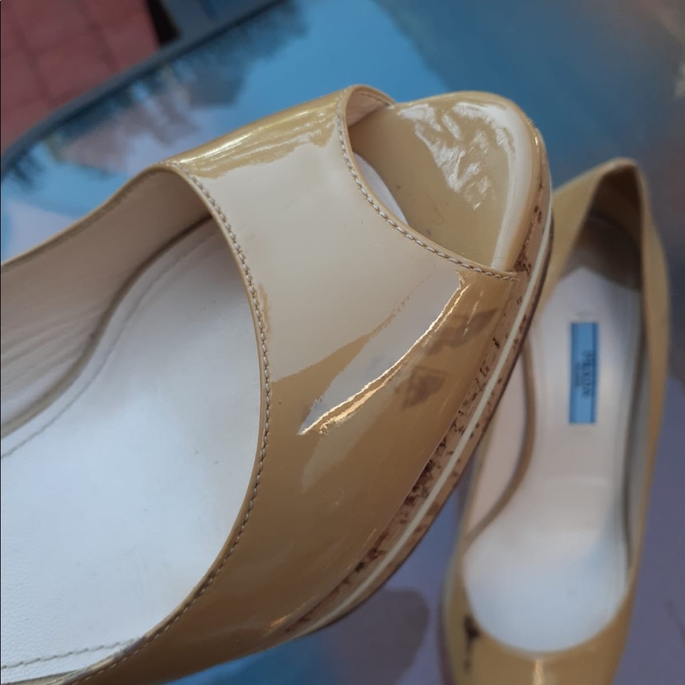 Divine Prada Platform Cork Wedges Size 39 - image 7